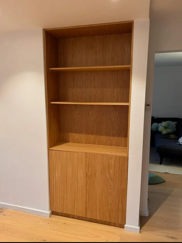 Built in oak cabinet